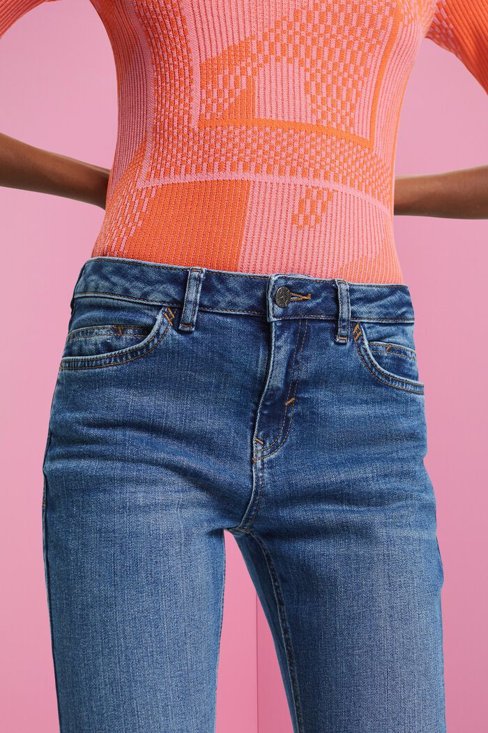 Slim-Fit-Jeans mit mittlerer Bundhöhe, BLUE MEDIUM WASHED, detail image number 2