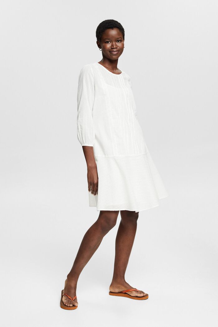 Kleid mit feiner Stickerei, OFF WHITE, detail image number 0